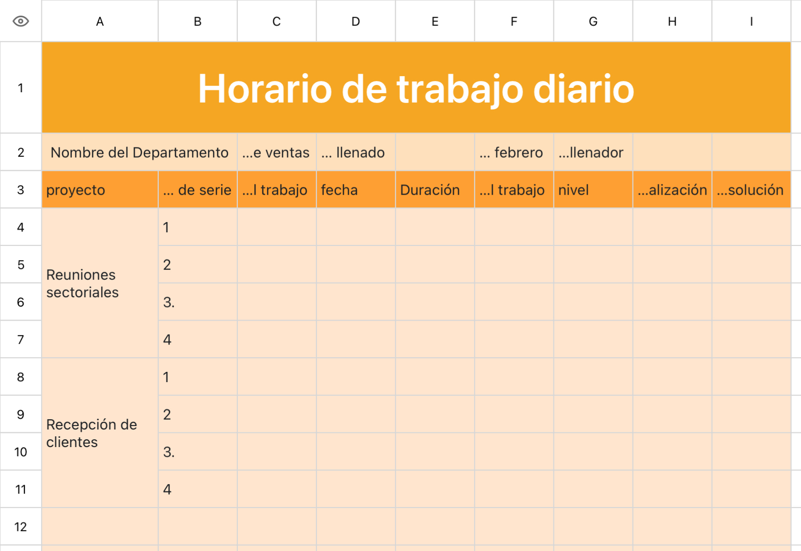 Plan de trabajo diario